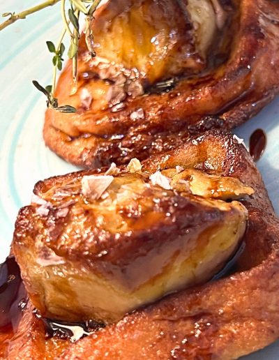 Torrijas con hígado de pato